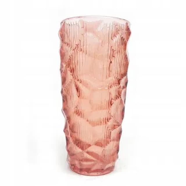 Okulus vase, mid-century modern, transparent glass, Ząbkowice, Poland, 1970s. - DIMENSION