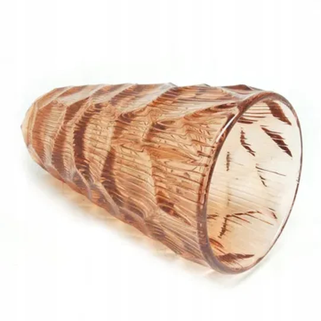 Okulus vase, mid-century modern, transparent glass, Ząbkowice, Poland, 1970s. - 183847