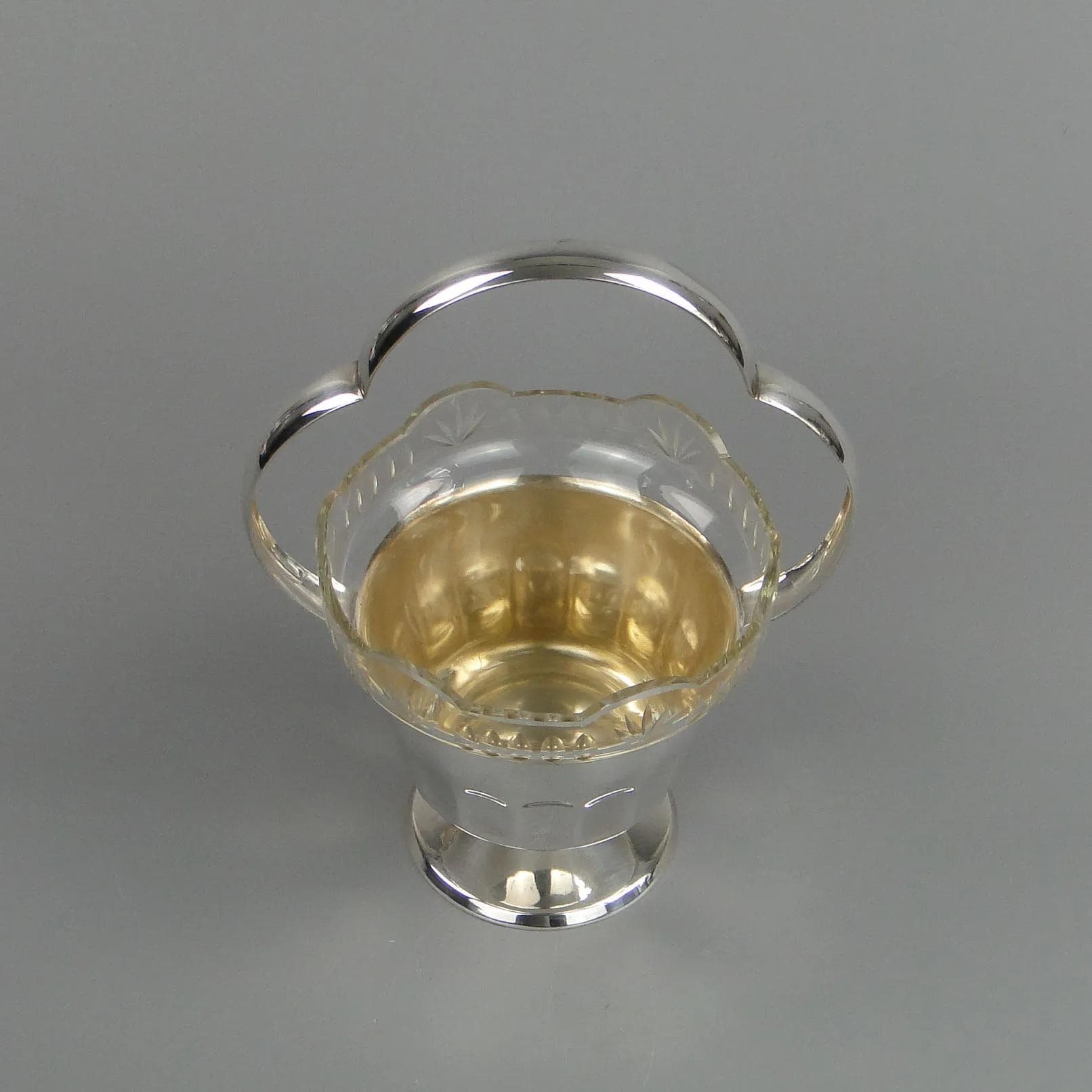 Basket Art Deco, silver, brass, Sandrik, Austro-Hungarian Empire, 1920s - 12804