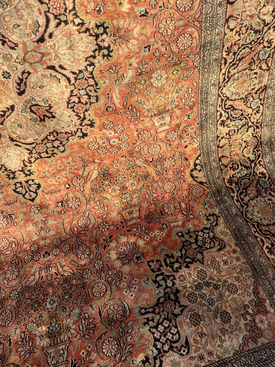 Rug Ghoum, 320x210 cm, silk, India - 183884