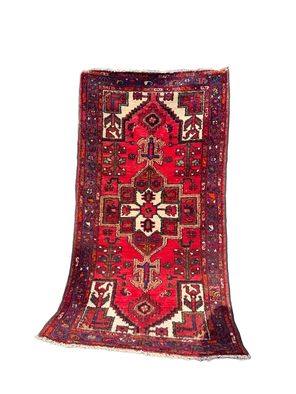 Rug Hamadan 190x104 cm, red, wool, Iran, 1950s.