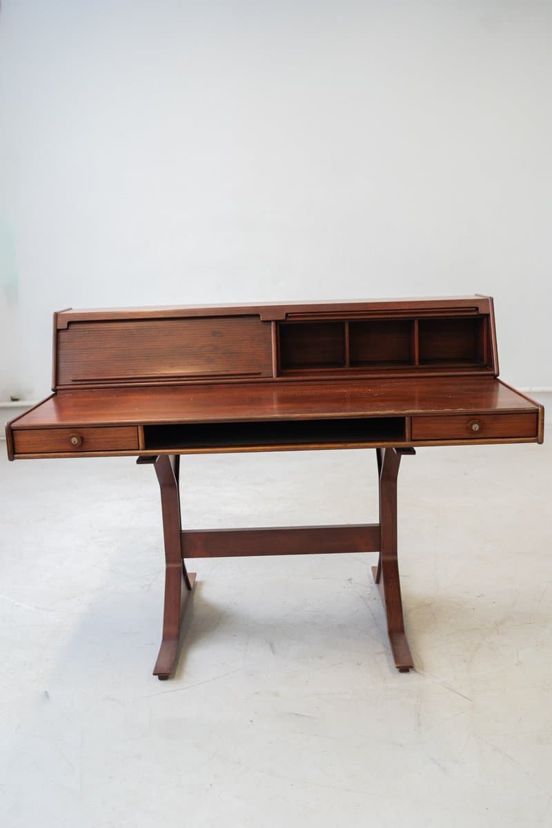 Model 530 writing desk, brown, walnut wood - 184722
