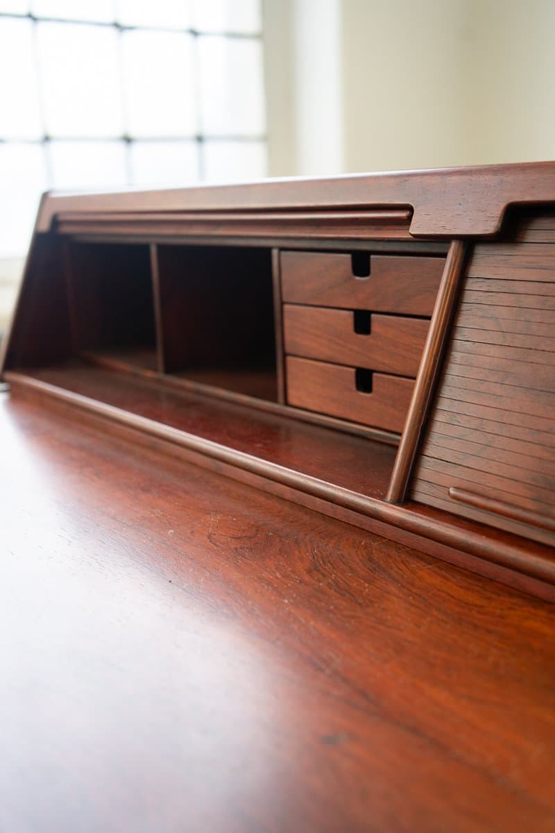 Model 530 writing desk, brown, walnut wood - 184726