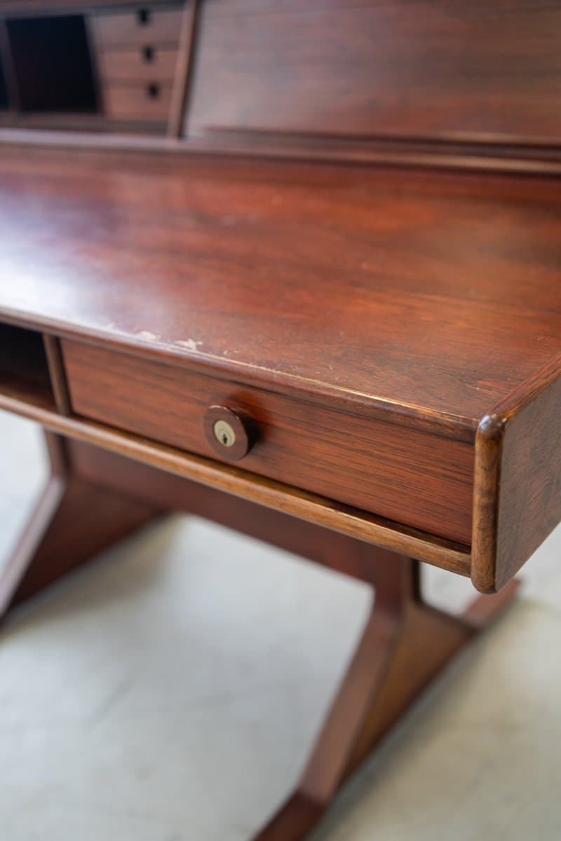 Model 530 writing desk, brown, walnut wood - 184724
