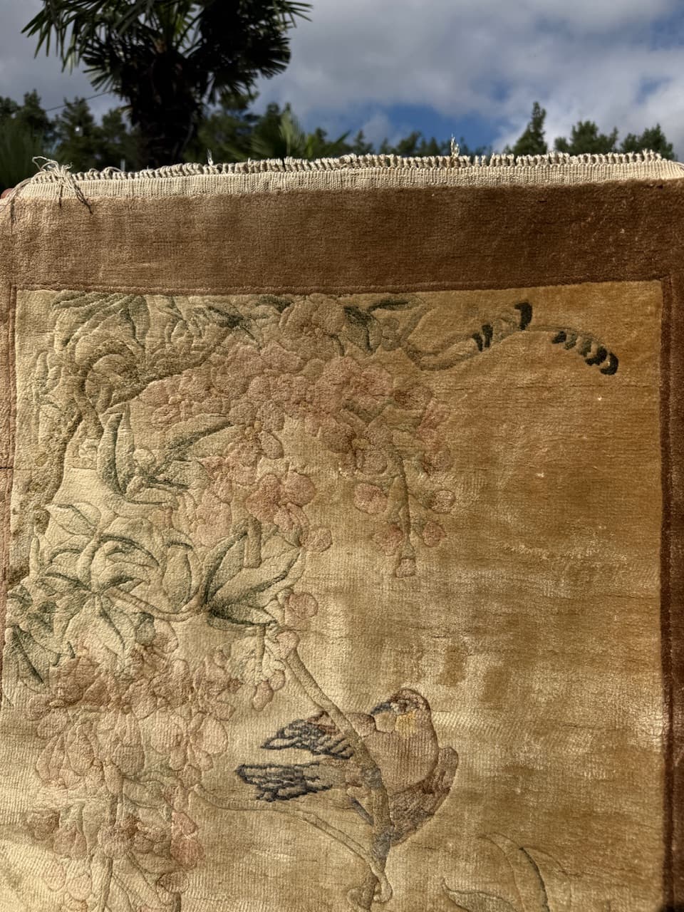 Dywan Pekin, 135x60 cm, jedwab beżowy, Chiny - 183968