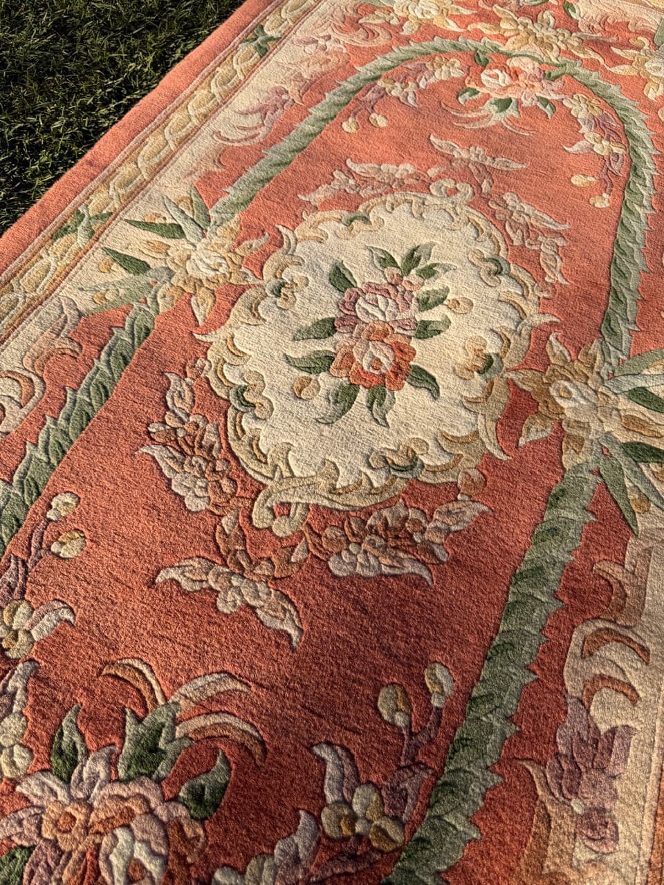 Dywan Pekin 190x93 cm, pomarańczowy, wełna, Chiny, lata 90. - 183983