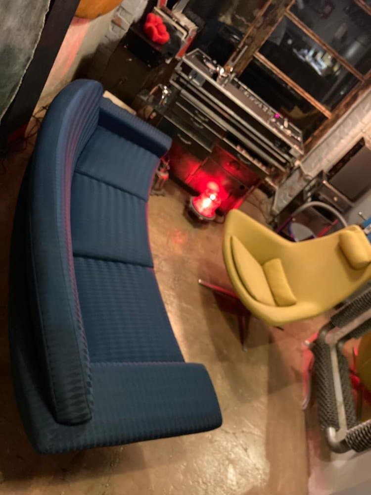 Sofa Capri, niebieska, proj. J. Andersen, Transum, Szwecja, lata 60. - 184656