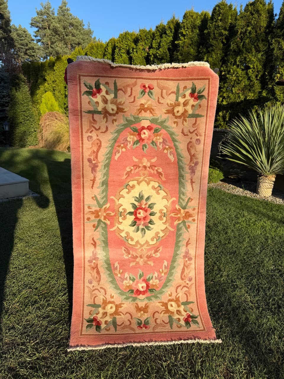 Dywan kaszmirowy Pekin 145x70 cm, różowy, wełna, Chiny - 183988