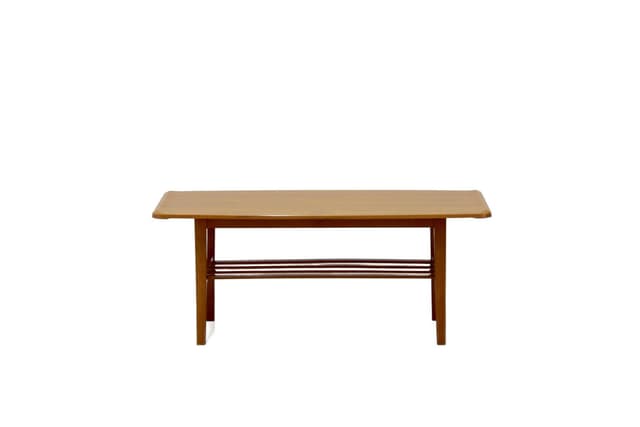 Stolik kawowy, beżowy, drewno, Formwood, lata 70. - WYMIARY