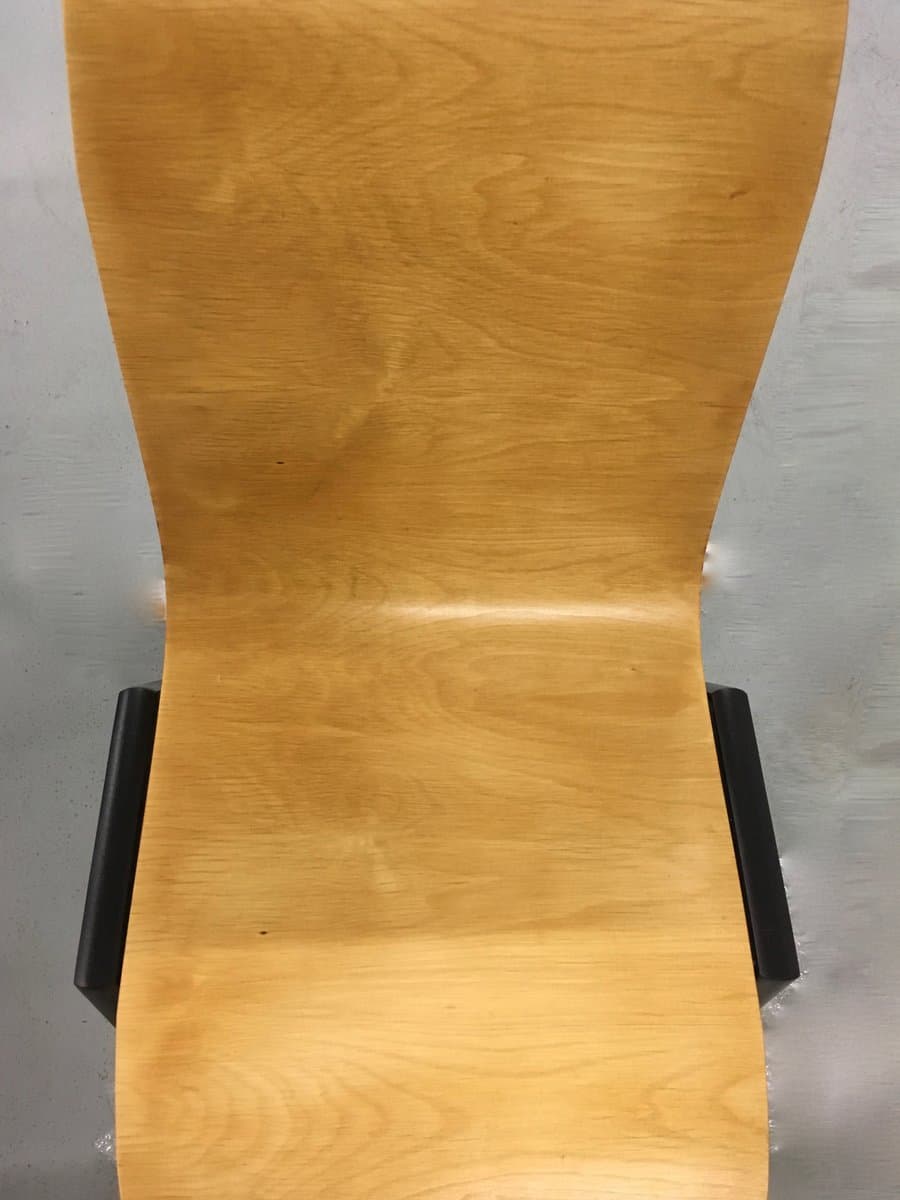 Set of four stacking chairs Roland Rainer, light brown, beech plywood - 184607