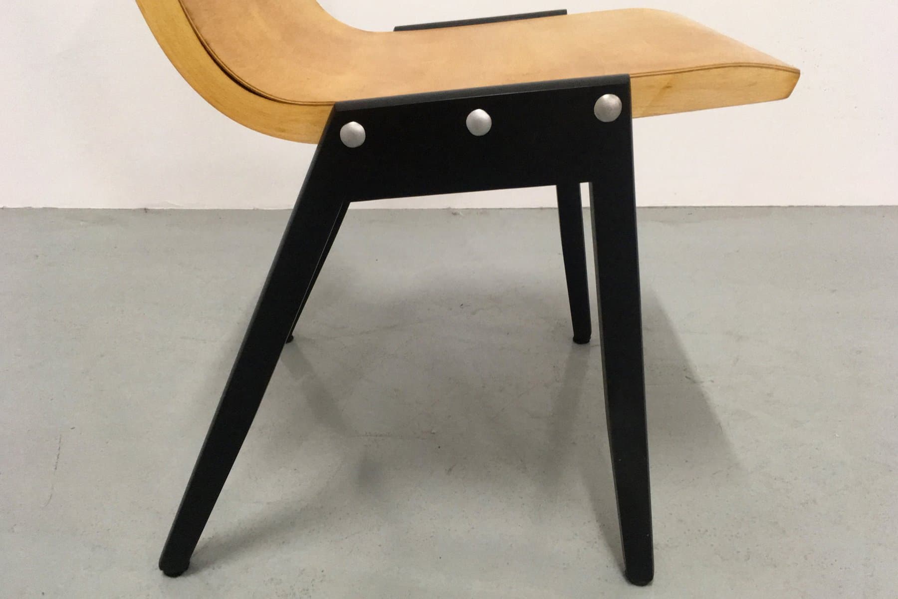 Set of four stacking chairs Roland Rainer, light brown, beech plywood - 184608