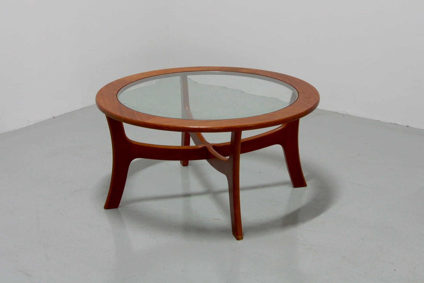 G-Plan coffee table, brown, teak and glass - 184595