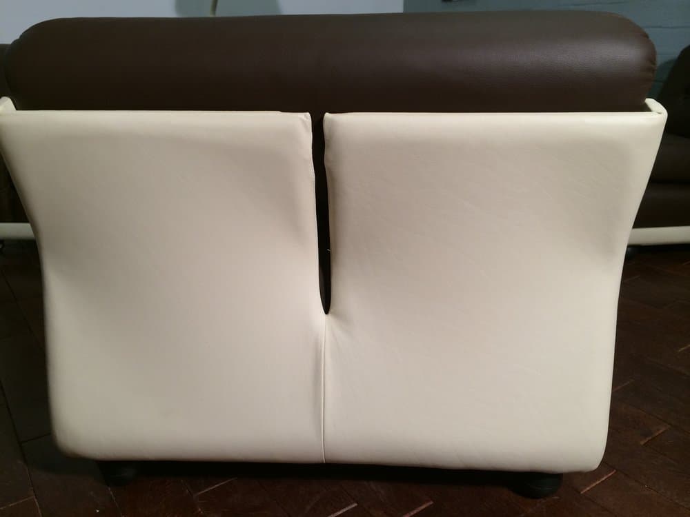 set of four Amanta lounge chairs Mario Bellini for B&B Italia, dark brown, natural leather - 184560