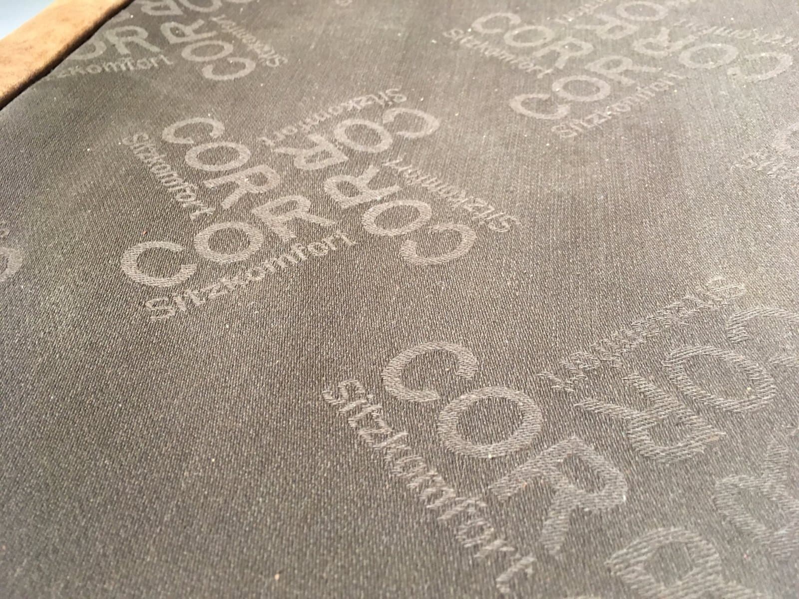 Swing lounge set – Sinus lounge chair and ottoman, brown, natural leather - 184539