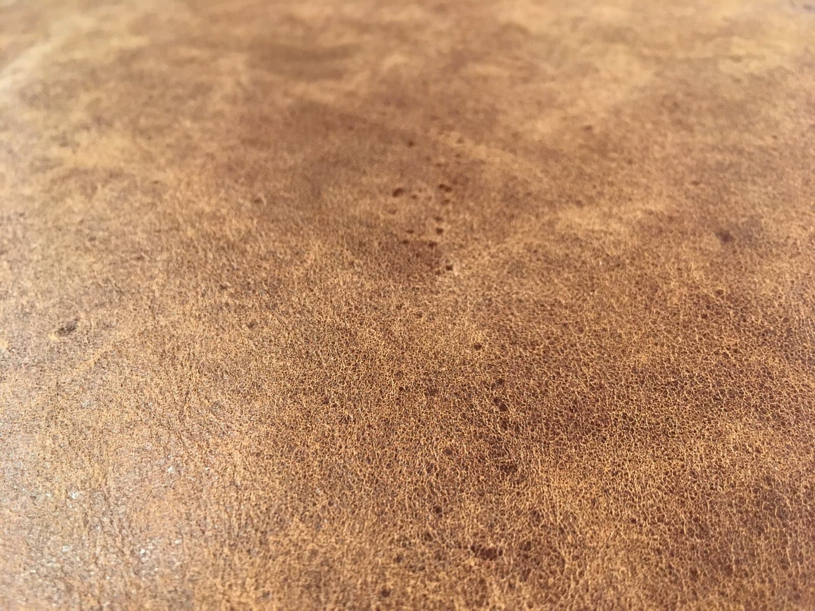 Swing lounge set – Sinus lounge chair and ottoman, brown, natural leather - 184541