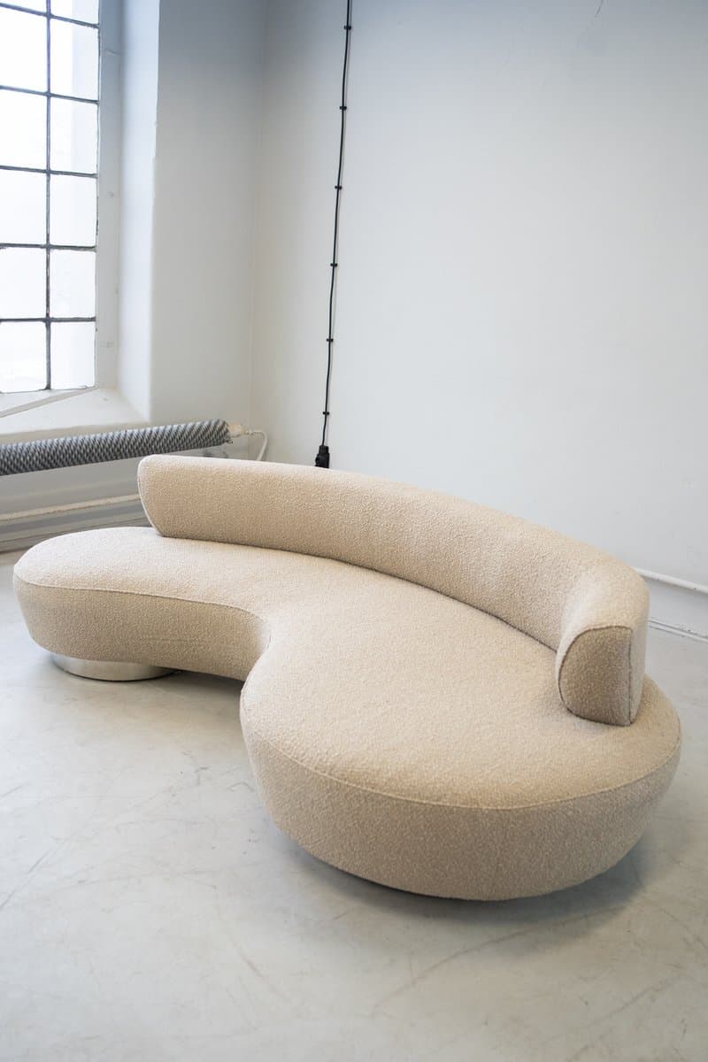 Sofa Serpentine, beżowa, tkanina boucle, Divano, 1970 - 184524
