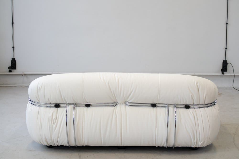 Sofa Soriana, biała, skóra, Cassina, lata 70. - 184511