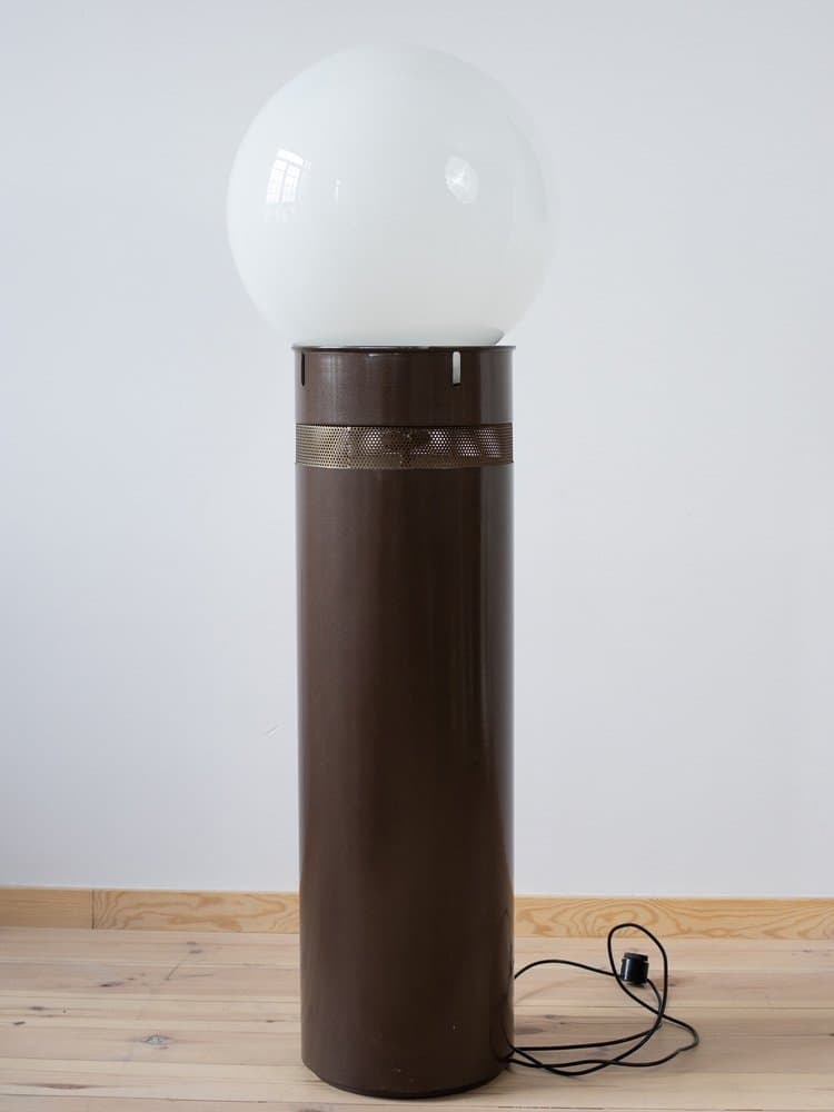 Artemide floor lamp, brown and white, glass and metal - 184475