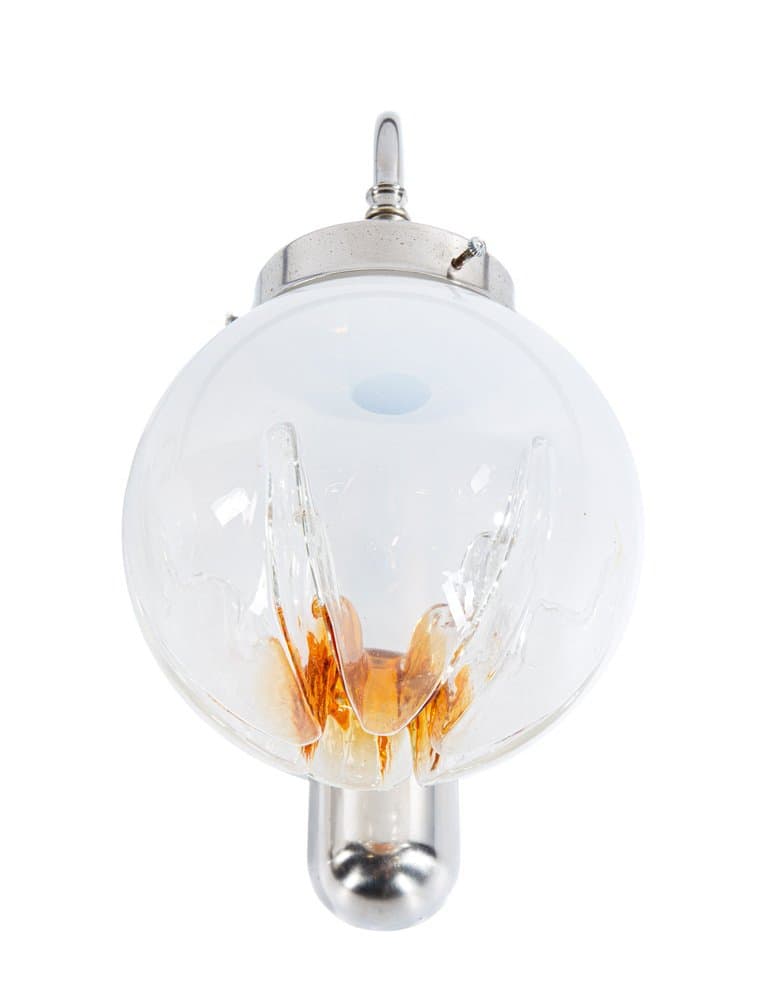 Para kinkietów ściennych, transparentny, szkło, Mazzega, Włochy, lata 70. - 184464