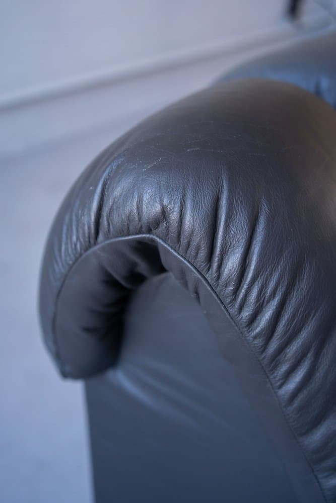 Zestaw wypoczynkowy DS-600 Non Stop, czarny, skóra naturalna, proj. E. Peduzzi Riva, de Sede, lata 70. - 184404