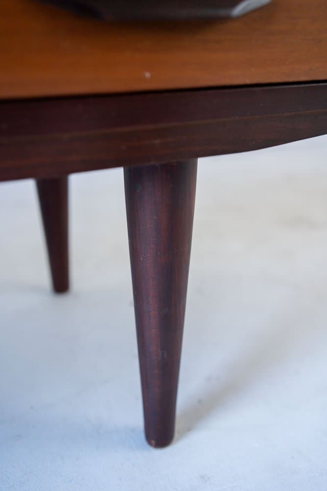 Komoda sideboard, brązowy, teak, proj. O. Wagner, Schwaco-Möbel-Werk, Herford, lata 50. - 184389