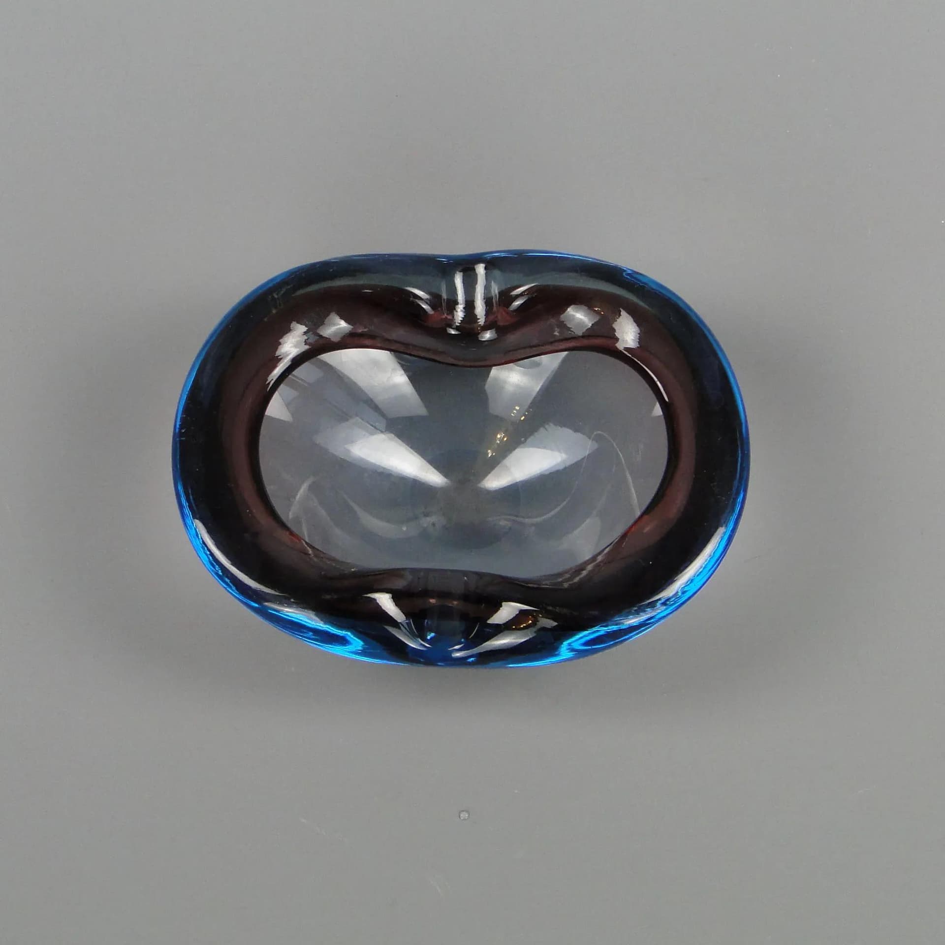 Decorative bowl, Mandruzzato, multicolor crystal glass, by F. Poli, Italy, 1950s - 12741