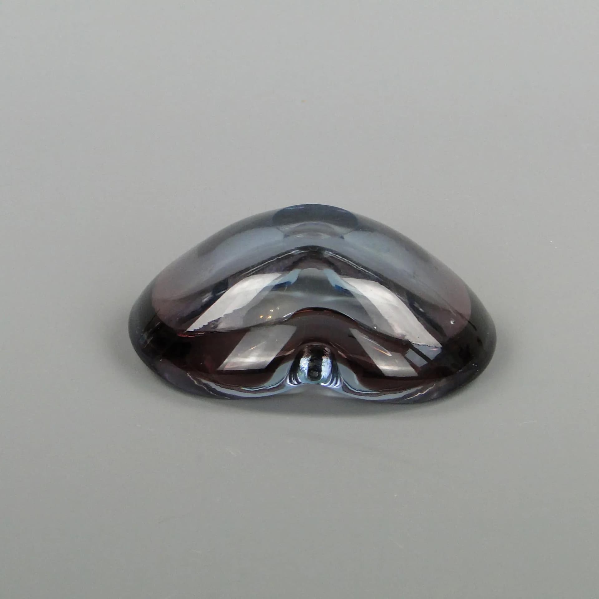 Decorative bowl, Mandruzzato, multicolor crystal glass, by F. Poli, Italy, 1950s - 12746