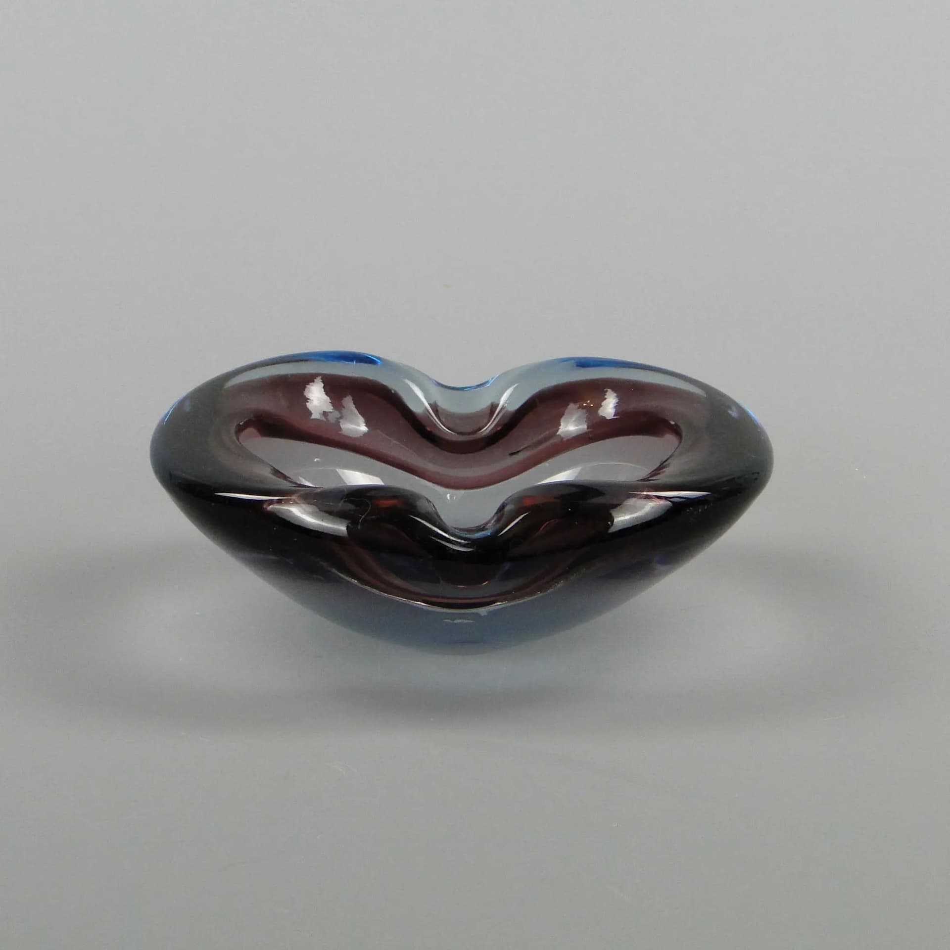 Decorative bowl, Mandruzzato, multicolor crystal glass, by F. Poli, Italy, 1950s - 12745