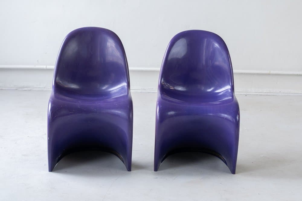 set of five Panton chairs, violet, plastic - 184301