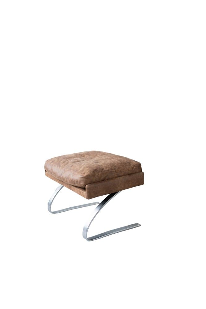 Zestaw fotel bujany z podnóżkiem, skóra, proj. R. Adolf, COR, lata 70. - 184288