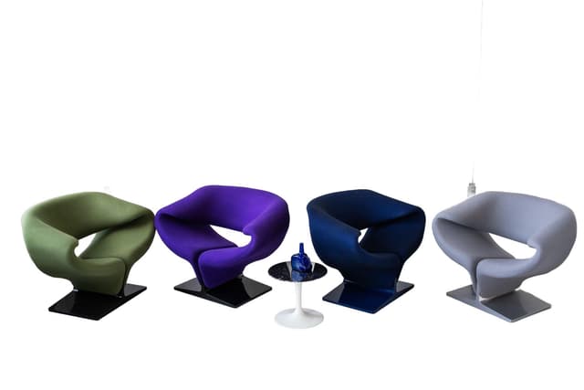 set of four lounge armchairs Pierre Paulin for Artifort, multicolor, fabric - DIMENSION