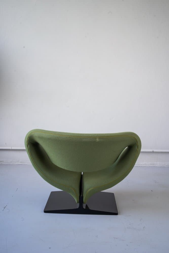 Ribbon lounge armchair, green, fabric - 184253