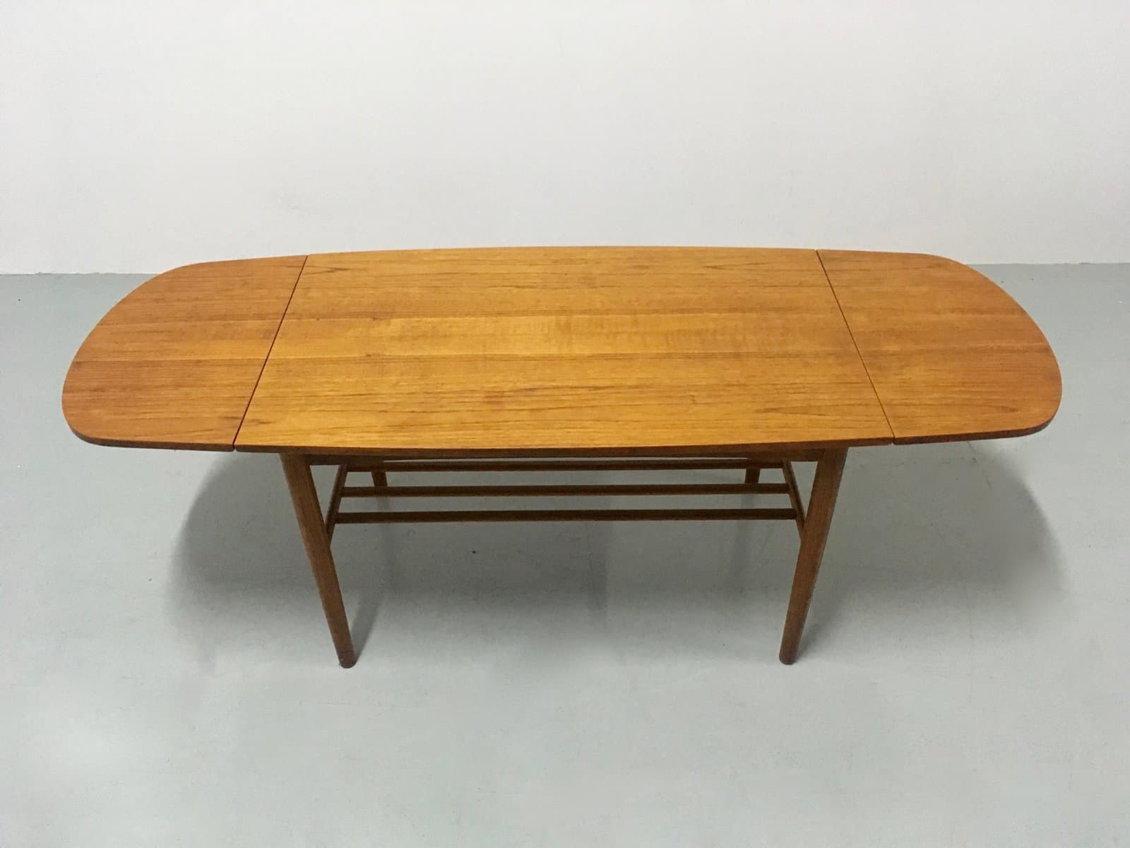 Extendable Danish coffee table, brown, teak - 184203