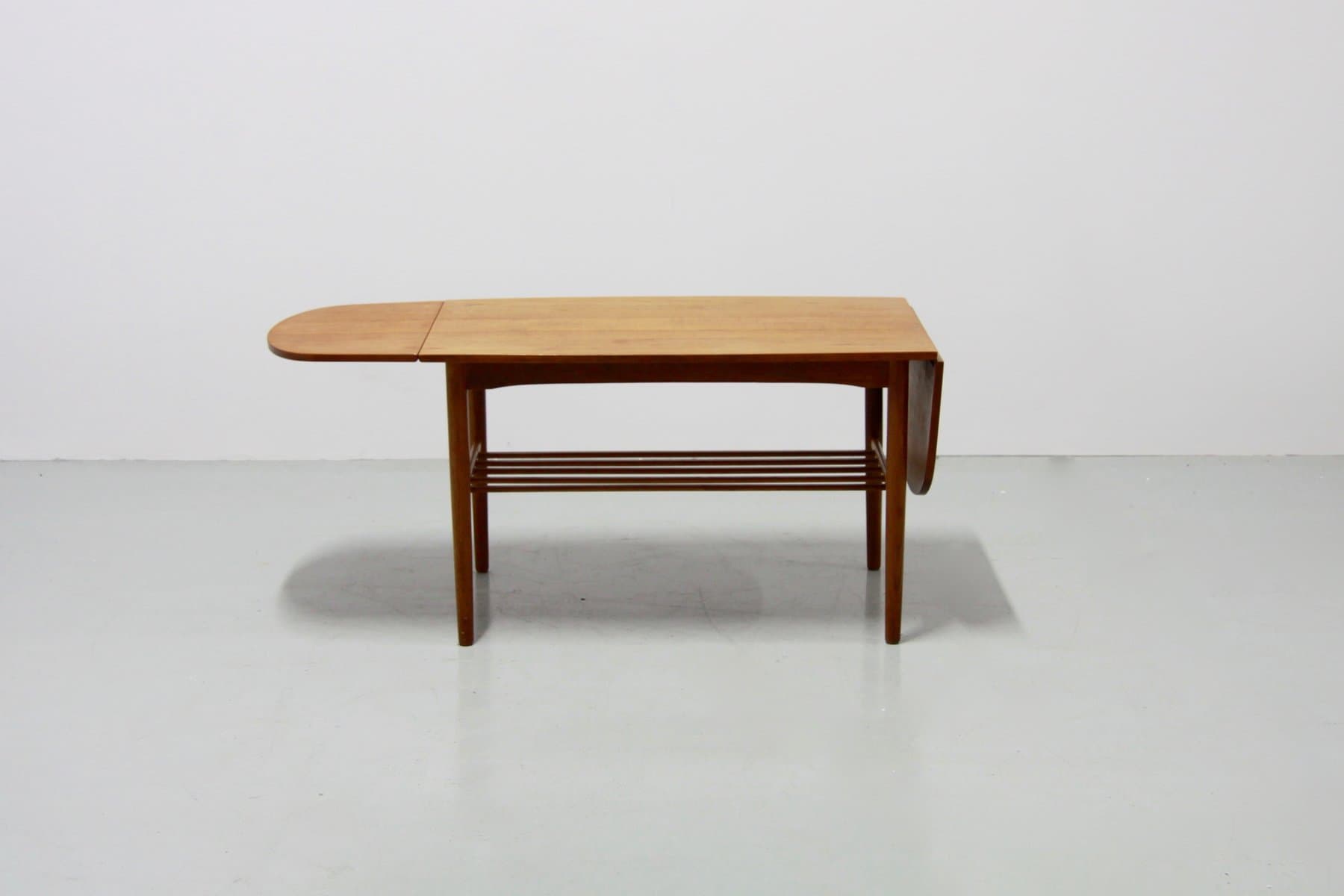 Extendable Danish coffee table, brown, teak - 184196