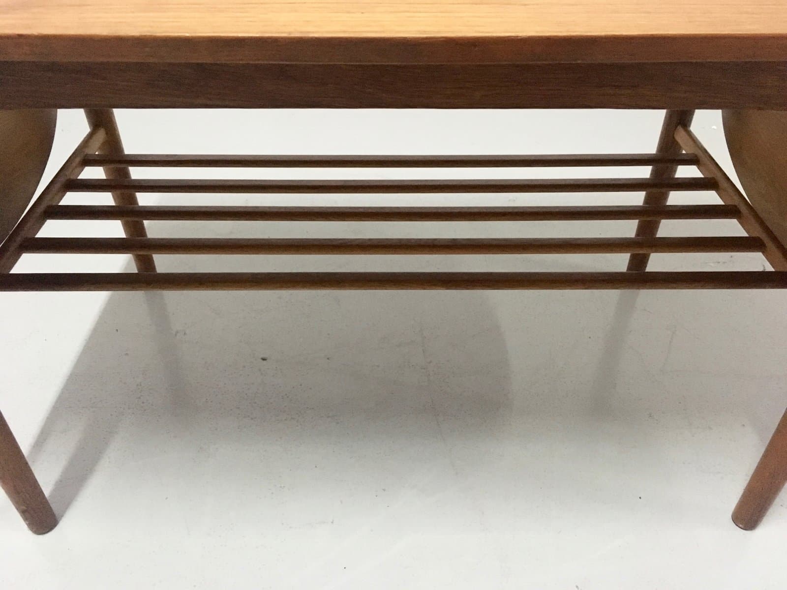 Extendable Danish coffee table, brown, teak - 184204