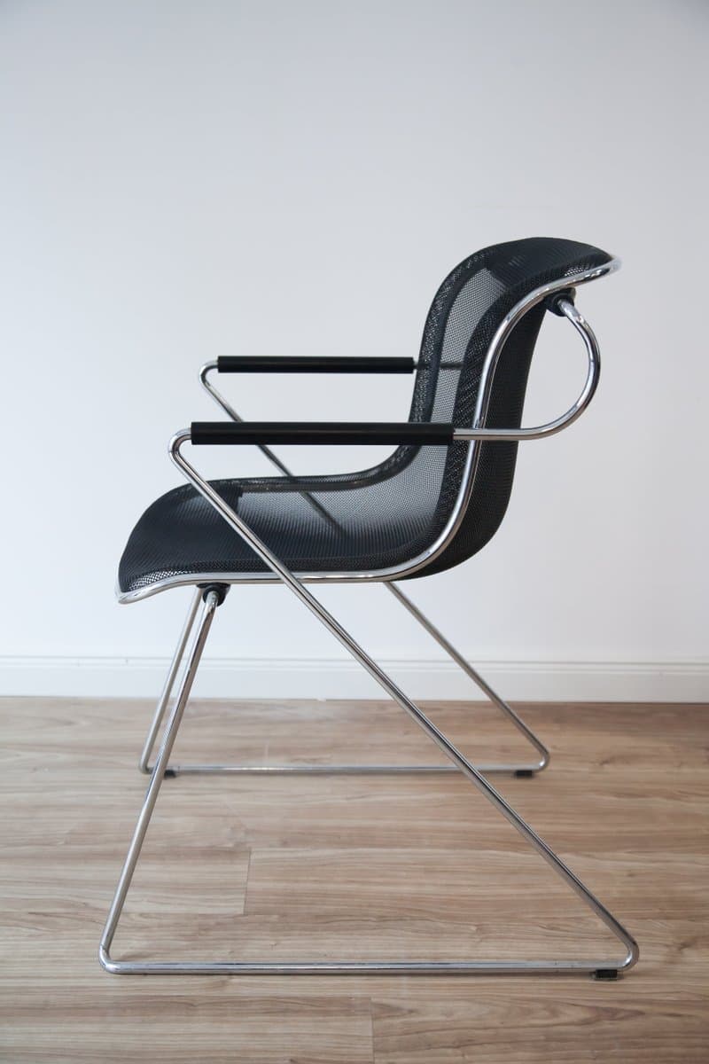 Zestaw sześciu krzeseł z podłokietnikami Penelope, proj. Ch. Pollock, lata 80. - 184165