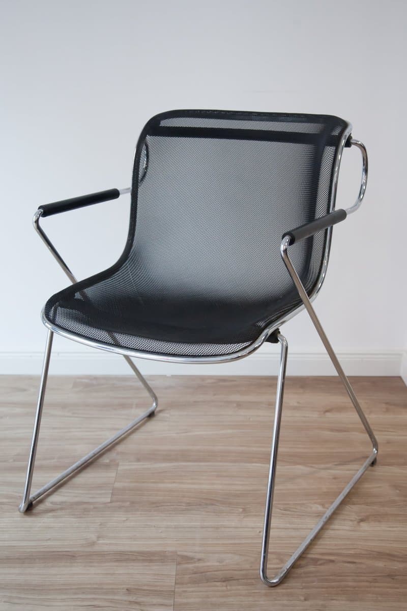 Zestaw sześciu krzeseł z podłokietnikami Penelope, proj. Ch. Pollock, lata 80. - 184163