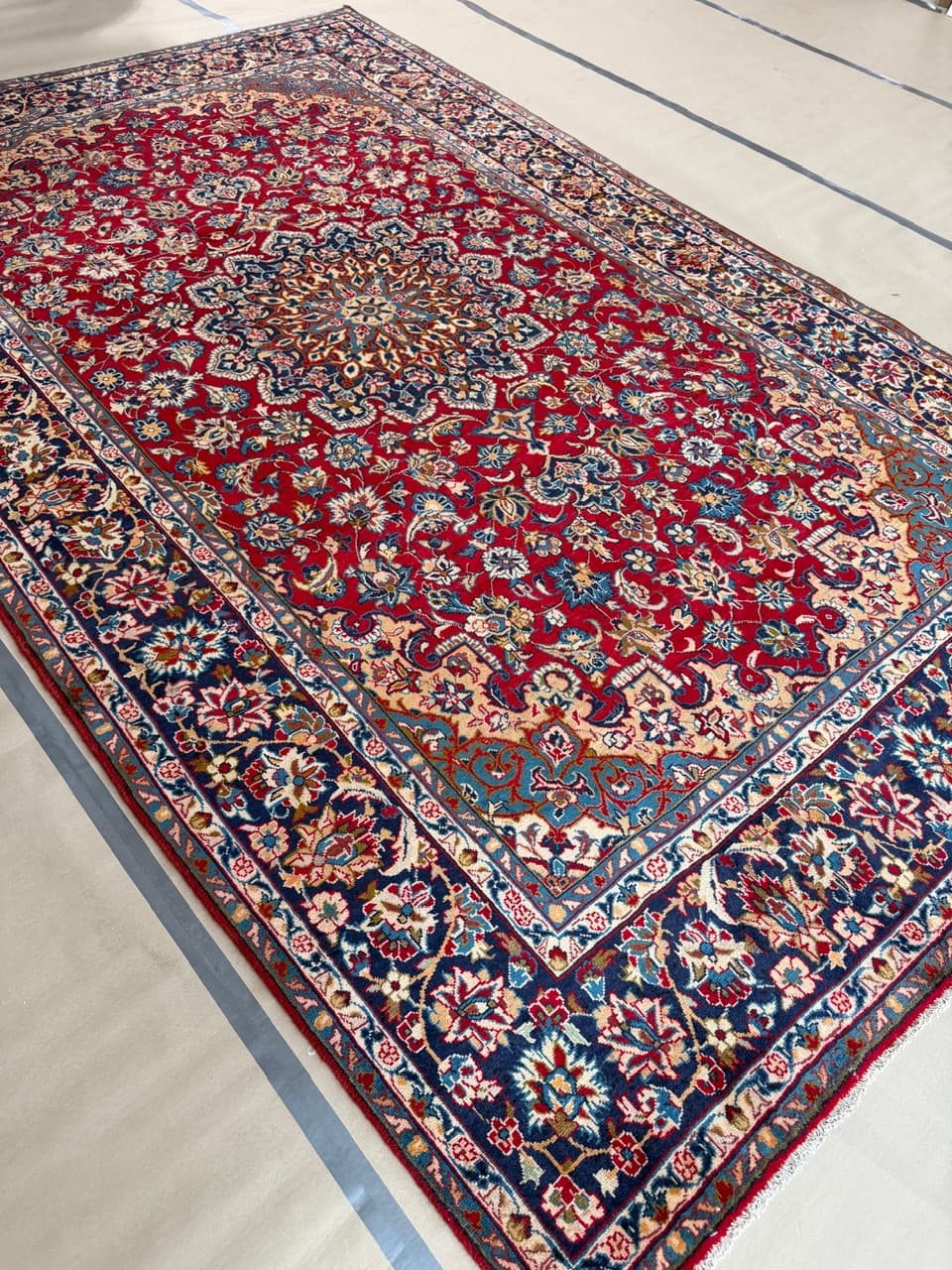 Rug Keshan 390x240 cm, red, wool, Iran - 184035