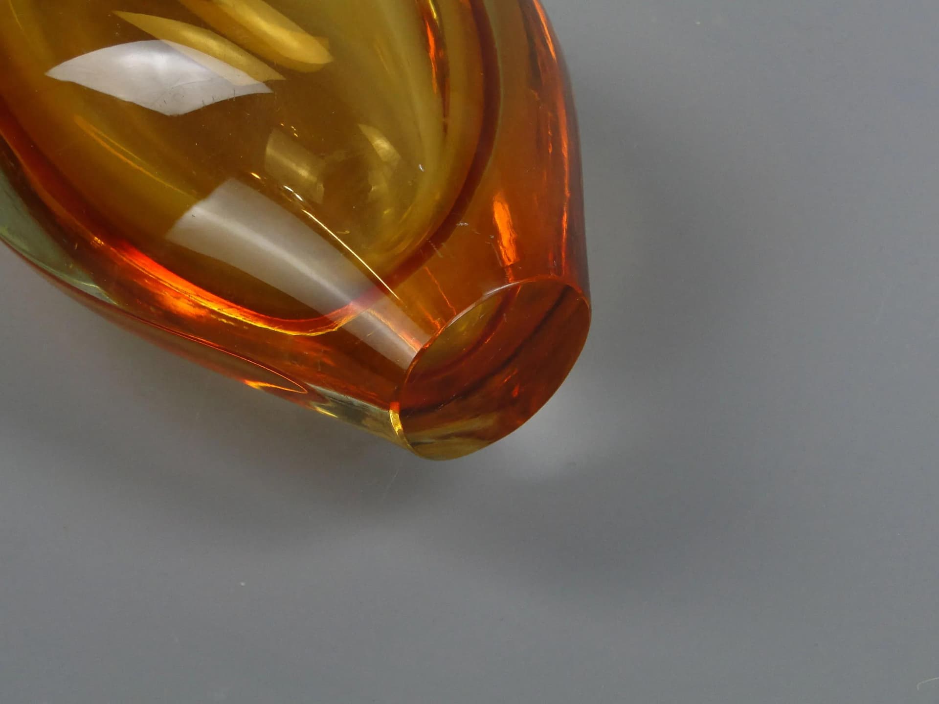 Wazon Mandruzatto, złoty, kryształ, Murano, Włochy, lata 50. - 12905