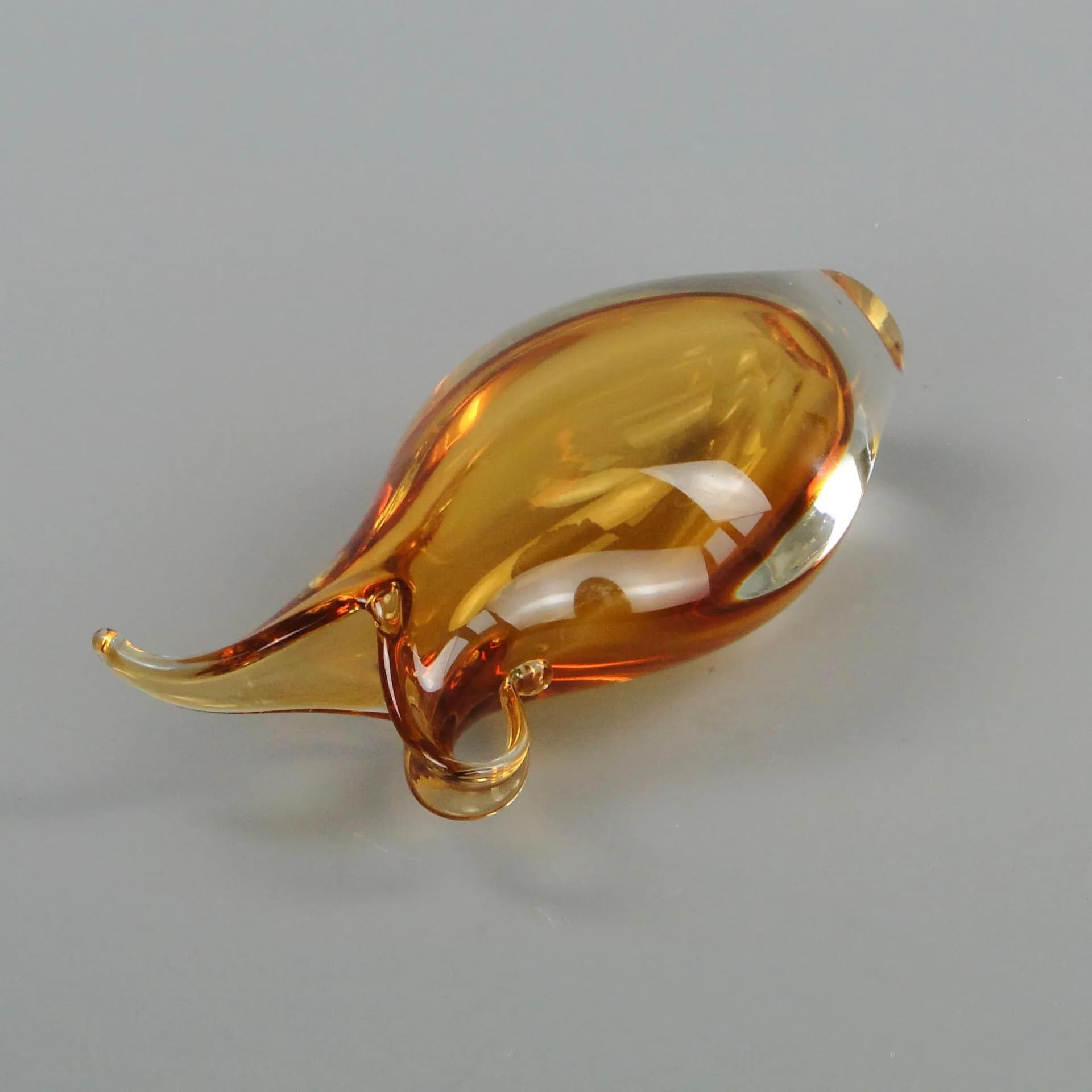 Wazon Mandruzatto, złoty, kryształ, Murano, Włochy, lata 50. - 12903