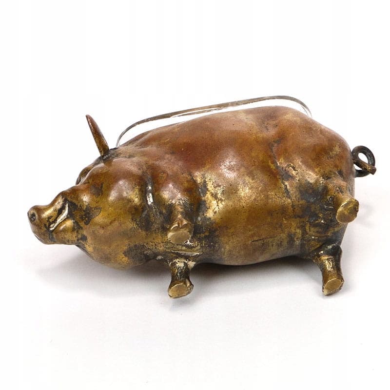 Pojemnik na wykałaczki figuralny, brąz ciemny, Austria, XIX w. - 184912