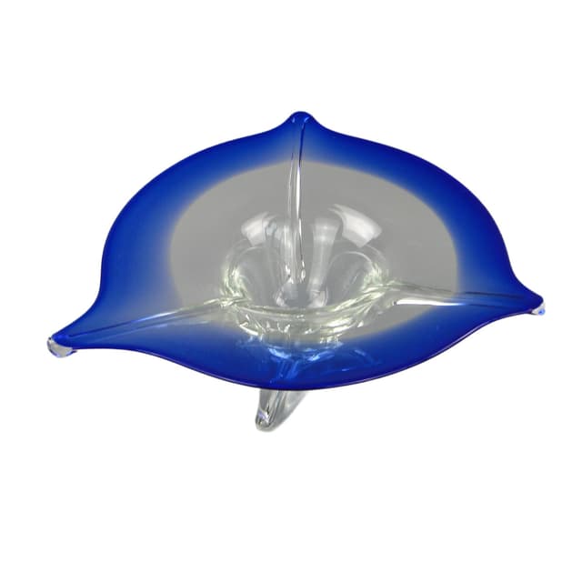 Bowl Hospodka, blue glass, by J. Hospodka, Czech Republic, 1960s. - DIMENSION