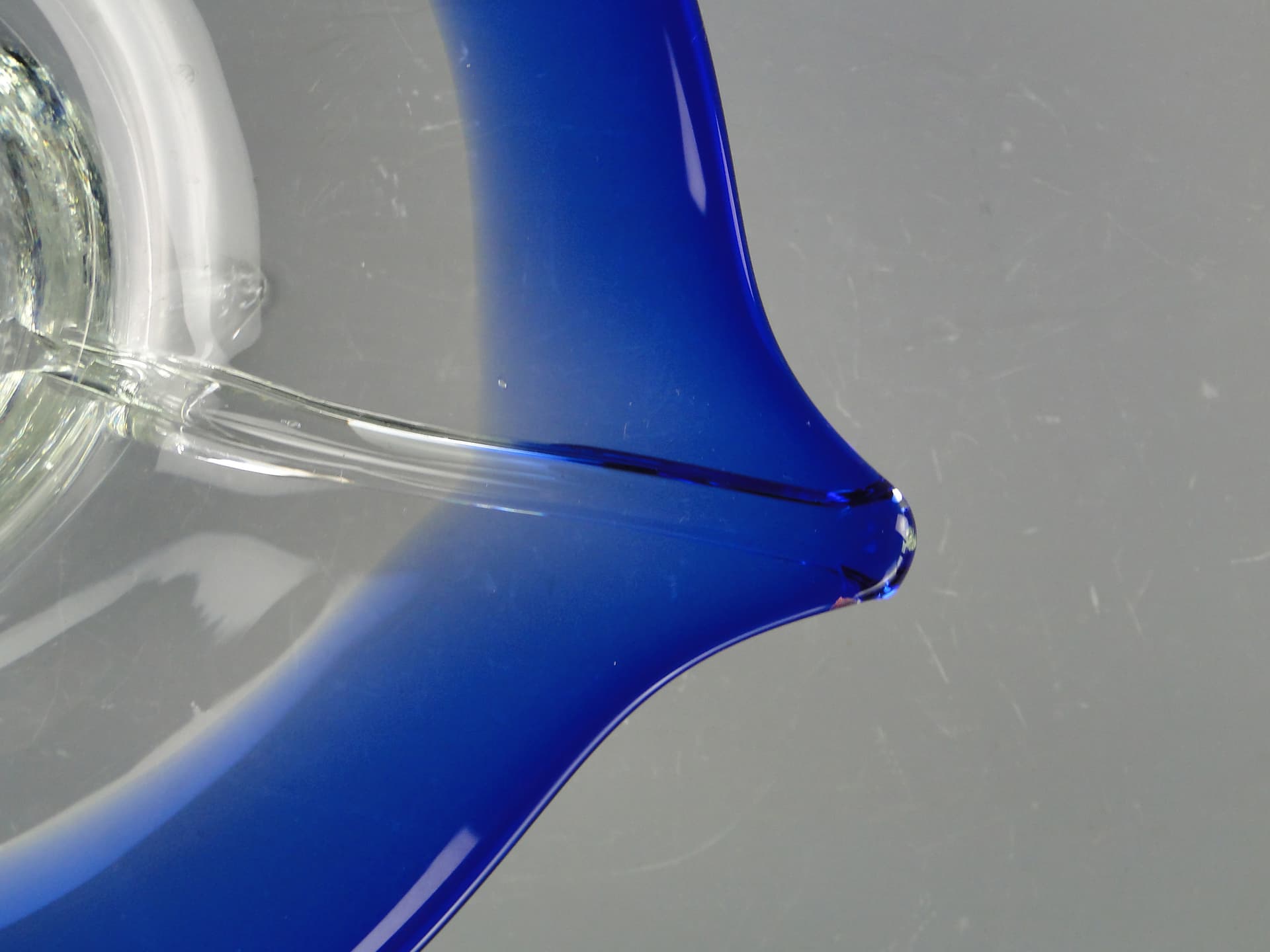 Bowl Hospodka, blue glass, by J. Hospodka, Czech Republic, 1960s. - 184940