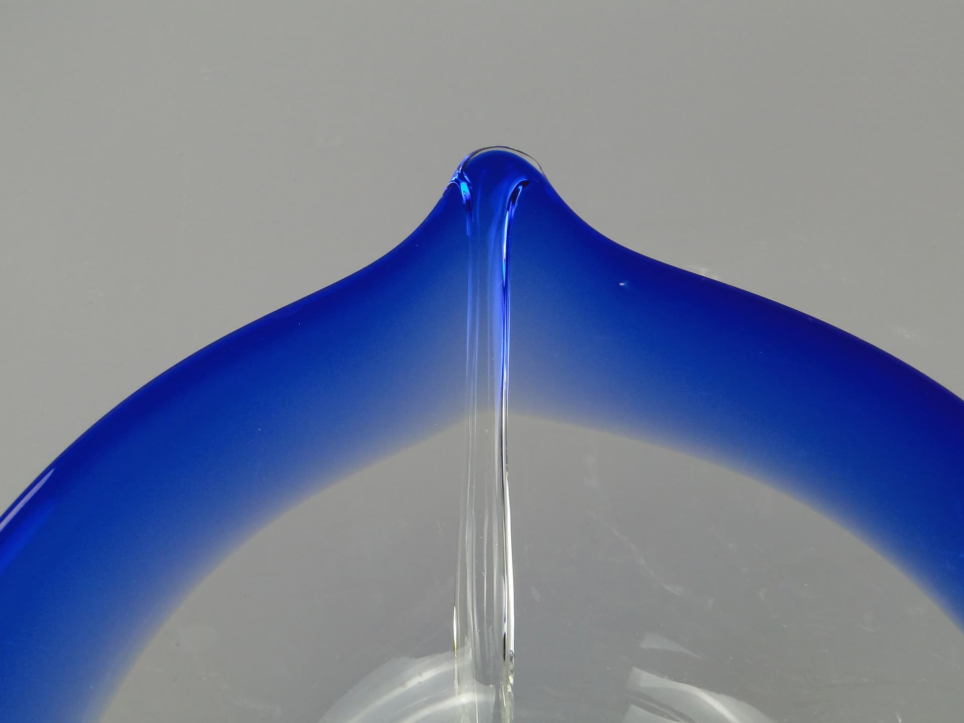 Bowl Hospodka, blue glass, by J. Hospodka, Czech Republic, 1960s. - 184939