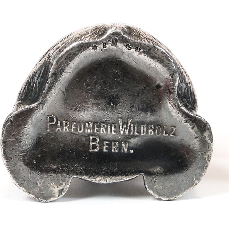 Secesyjny flakon na perfumy z niedźwiedziem, WMF, Niemcy, ok.1900 - 184970