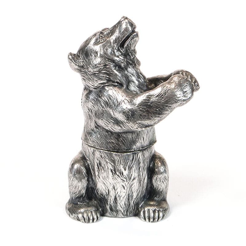 Secesyjny flakon na perfumy z niedźwiedziem, WMF, Niemcy, ok.1900