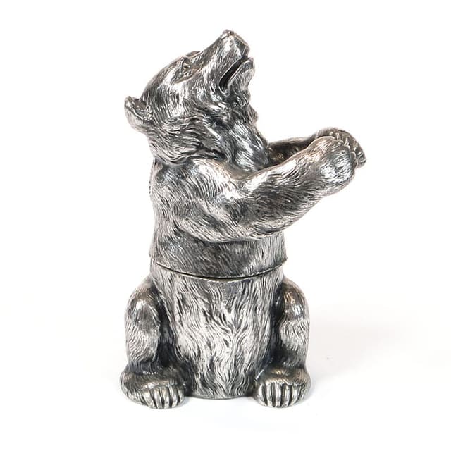 Secesyjny flakon na perfumy z niedźwiedziem, WMF, Niemcy, ok.1900 - WYMIARY