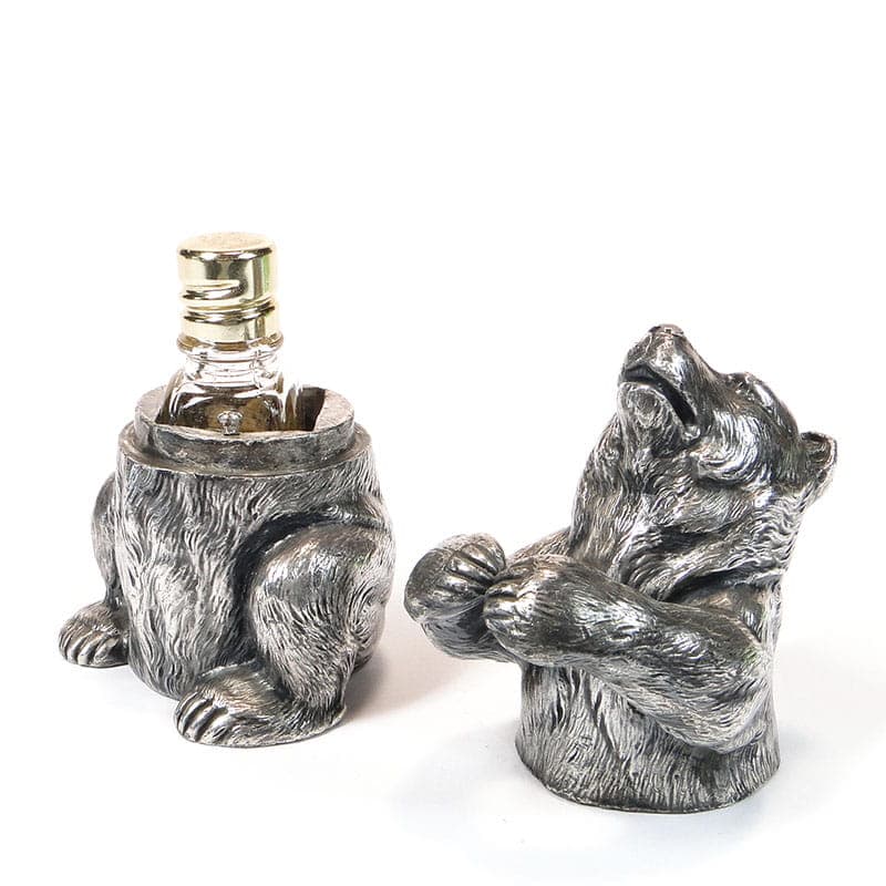 Secesyjny flakon na perfumy z niedźwiedziem, WMF, Niemcy, ok.1900 - 184966