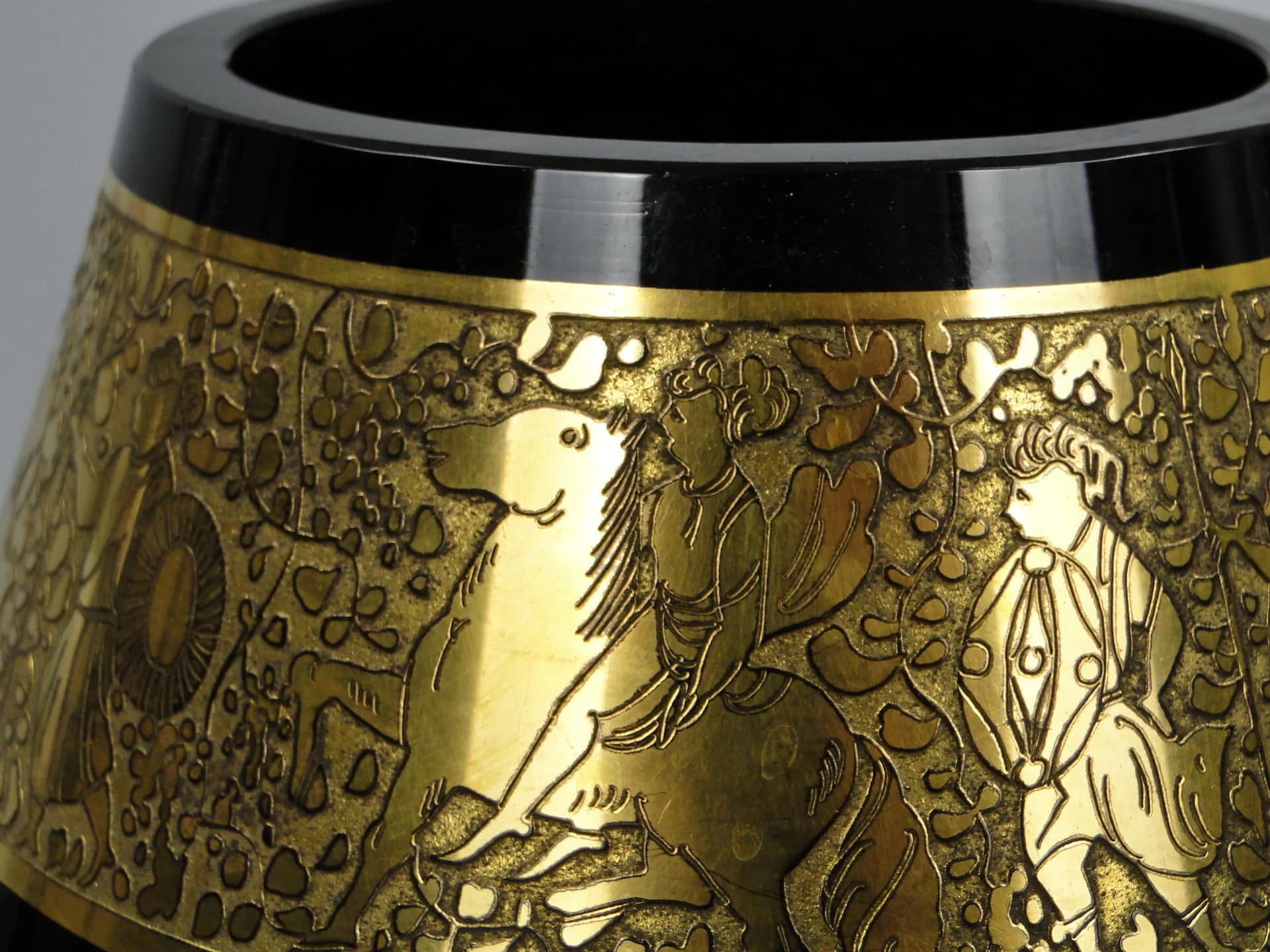 Wazon Art déco, fiolet szkło kryształowe, proj. J. Hoffmann, Czechy, lata 20. - 12884