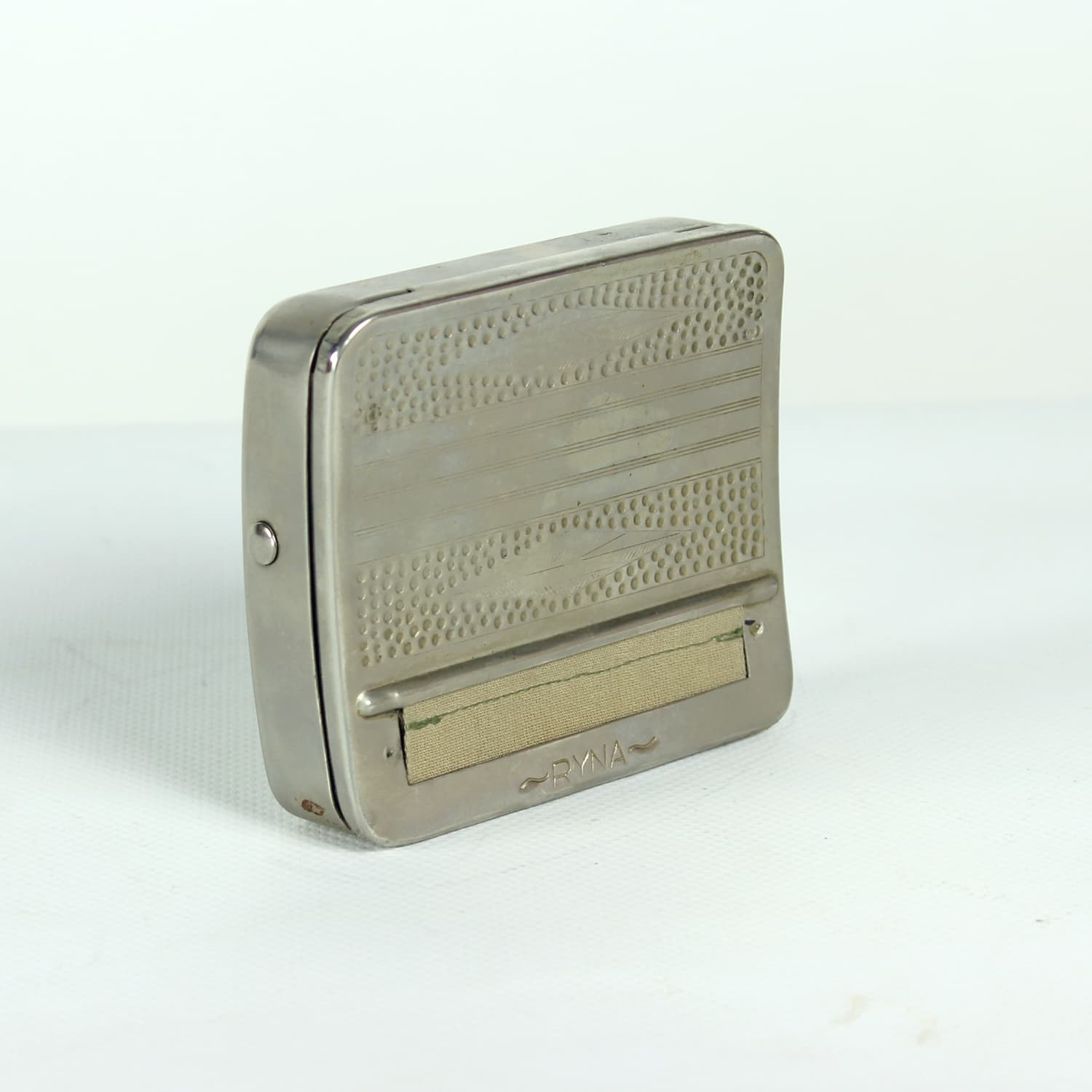 Dyspenser do papierosów, srebrny, metal, Czechosłowacja, lata 50. - 185037